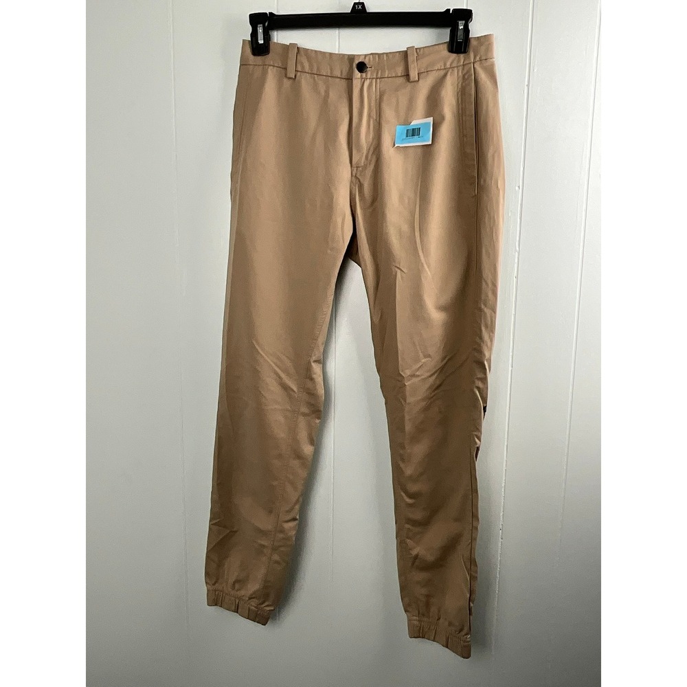 Lululemon Men ABC Jogger Pants Tan Khaki Warpstreme Slim Tapered Size Medium